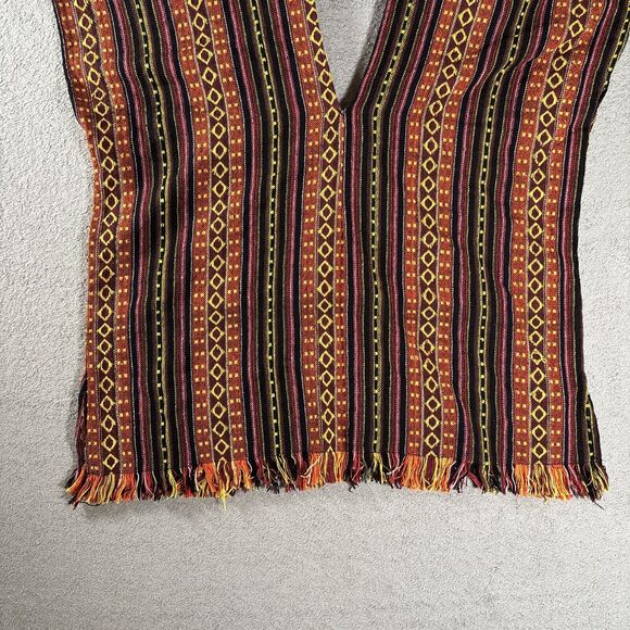 Elephant Jungle Sanctuary Woven Tunic Top Women’s Size M Colorful Aztec Hippie - Picture 11 of 11